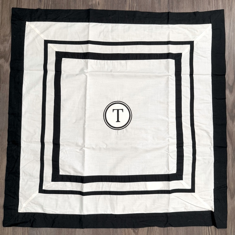 Custom ‘T’ Euro Square Pillow - Pottery Barn